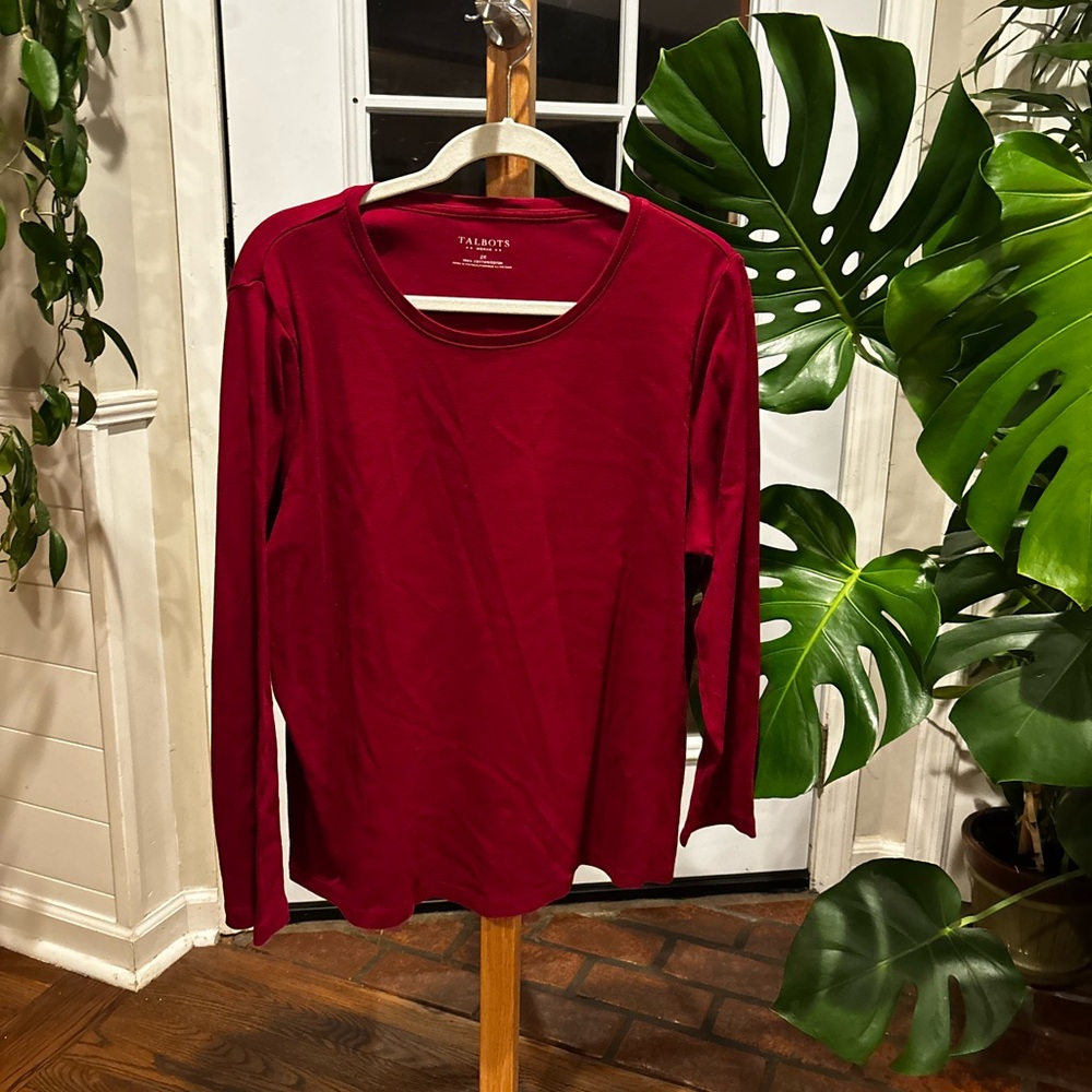 Talbots Rich Red Long Sleeve Tee
